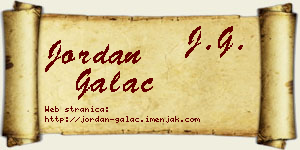 Jordan Galac vizit kartica